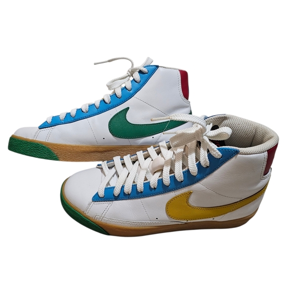 Nike Shoes - Nike Blazer Mid 77 Limited Edition Multicolor Mismatch Leather Sneakers
